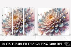 Glossy Chrysanthemum Watercolor Clipart Product Image 1