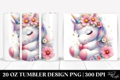 Cute Baby Unicorn Watercolor | 20 Oz Tumbler Product Image 1