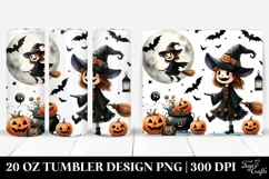 Funny Halloween Witch Clipart | 20 oz Tumbler Product Image 1