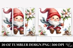 Cute Gnome in the Air with Gardenia | 20 oz Tumbler Product Image 1