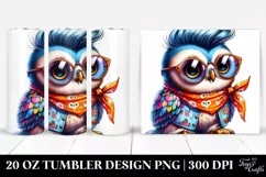 Cute Baby Owl with Proud Expression | 20 oz Tumbler Product Image 1