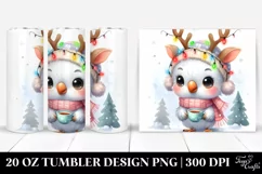 Watercolor Parrot With Tea Cup, High-Res 20 Oz Tumbler Product Image 1