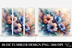 Pastel Stained Petunia | 20 oz Tumbler Product Image 1