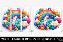 Colorful Whimsical Rainbow Clouds | 20 oz Tumbler Product Image 1