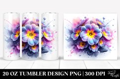 20 Oz Tumbler Sublimation | Glossy Watercolor Splash Product Image 1