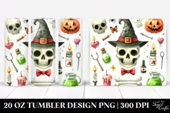 Funny Halloween Skull Clipart | 20 oz Tumbler Product Image 1