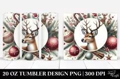 Christmas Reindeer Image | 20 oz Tumbler Product Image 1