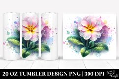 20 Oz Tumbler Sublimation | Shiny Watercolor Splash Product Image 1