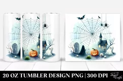 Funny Halloween Cobweb Clipart | 20 oz Tumbler Product Image 1