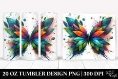 Vibrant Butterfly Plant Leaves. 20 Oz Tumbler Design Product Image 1