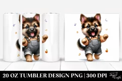 Cute Baby German Shepherd for Halloween 20 Oz Tumbler Product Image 1