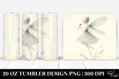 Simple Watercolor Retro Fairy | 20 oz Tumbler Product Image 1