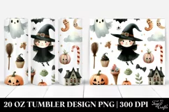 Simple Funny Witch Haloween Clipart 20 Oz Tumbler Product Image 1