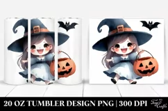 Simple Funny Halloween Clipart, Witch 20 Oz Tumbler Product Image 1