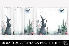 Simple Witch Watercolor Image | 20 oz Tumbler Product Image 1