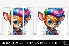 Vibrant Baby Deer with Cool Haircut 20 Oz Tumbler Product Image 1
