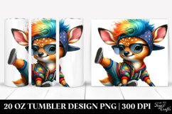 Vibrant Baby Deer with Cool Haircut 20 Oz Tumbler Product Image 1