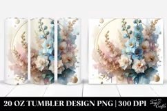Shiny Delphinium with Golden Insertions 20 Oz Tumbler Product Image 1