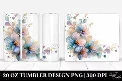 Shiny Delphinium with Golden Insertions 20 Oz Tumbler Product Image 1