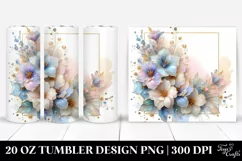 Shiny Delphinium with Golden Insertions 20 Oz Tumbler Product Image 1