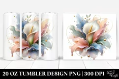 Glossy Calla Lily with Golden Insertions 20 Oz Tumbler Product Image 1