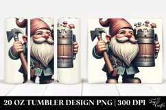 Retro Gnome with Huge Mug 20 Oz Tumbler Product Image 1