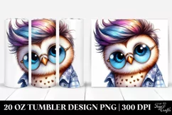 Cute Baby Owl Model Pose | 20 oz Tumbler Product Image 1
