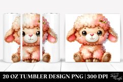Colorful Plush Lamb with Vibrant Colors | 20 oz Tumbler Product Image 1