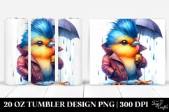 Cute Baby Bird Raincoat Pose | 20 oz Tumbler Product Image 1