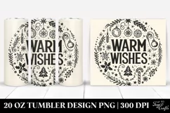 Warm Wishes Christmas Vector | 20 oz Tumbler Product Image 1