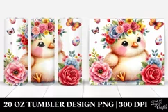 Cute Cartoon-Style Chicken | 20 oz Tumbler Product Image 1