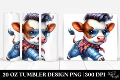 Cute Baby Cow Jeans Run | 20 oz Tumbler Product Image 1