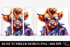 Expressive Highland Cow Tumbler | 20 oz Tumbler Product Image 1