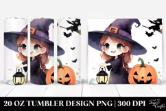Simple Funny Witch Haloween Clipart 20 Oz Tumbler Product Image 1