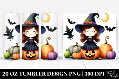 Simple Funny Witch Haloween Clipart 20 Oz Tumbler Product Image 1