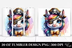 Colorful Baby Unicorn Pirate's Eye Patch. 20 Oz Tumbler Product Image 1