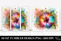 Floral Tumbler, 20 oz Skinny Tumbler Wrap Product Image 3
