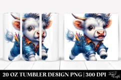 Cute Highlandcow Running Happy | 20 oz Tumbler Product Image 1