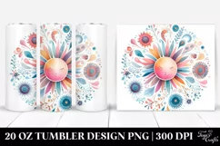 Colorful Whimsical Pastel Sun | 20 oz Tumbler Product Image 1