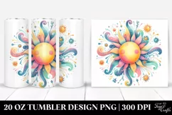 Colorful Whimsical Pastel Sun | 20 oz Tumbler Product Image 1