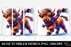 Cute Baby Highlandcow Winter Pose | 20 oz Tumbler Product Image 1