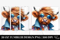 Vibrant Baby Highlandcow with Cool Haircut 20 Oz Tumbler Product Image 1