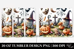 Funny Haloween Graveyard Clipart 20 Oz Tumbler Product Image 1