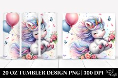 Watercolor Baby Unicorn Tumble | 20 oz Tumbler Product Image 1