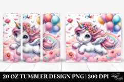 Watercolor Baby Unicorn Tumble | 20 oz Tumbler Product Image 1