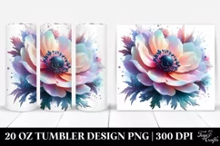 Detailed Pastel Anemone Tumbler Product Image 1