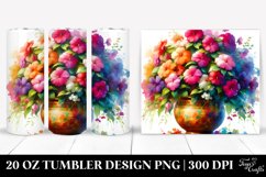 Vibrant Impatiens Vase | 20 oz Tumbler Product Image 1
