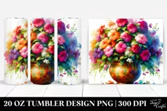 Vibrant Impatiens Vase | 20 oz Tumbler Product Image 1