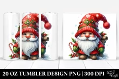 Christmas Gnome Watercolor Tumbler Product Image 1