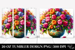 Vibrant Impatiens Vase | 20 oz Tumbler Product Image 1